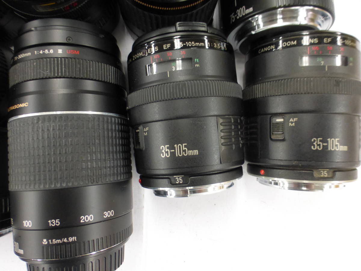 ジャンク EFレンズ Canon 35-80mm 4-5.6 75-300mm 4-5.6ⅢUSM 100