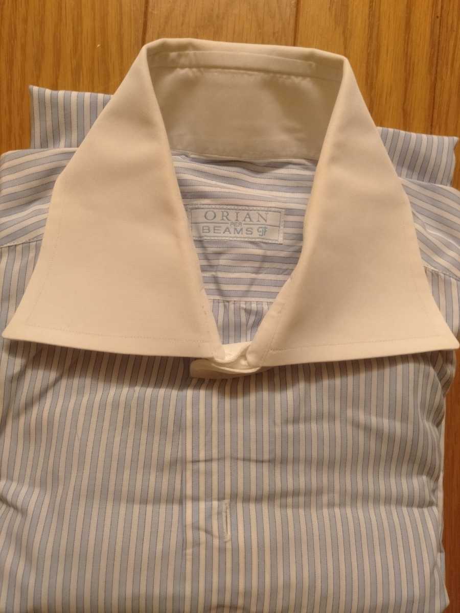 【限定セール，最新作】 beams F別注 オリアン orian 39 15 1/2 L コットン100％ ストライプ クレリック 長袖シャツ 極 格安(Mサイズ)｜売買されたオークション情報、yahooの商品情報をアーカイブ公開 - オークファン 男性用