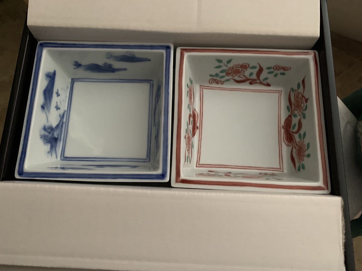 未使用 木製漆塗り 松花堂弁当箱　9客セット たち吉 陶器