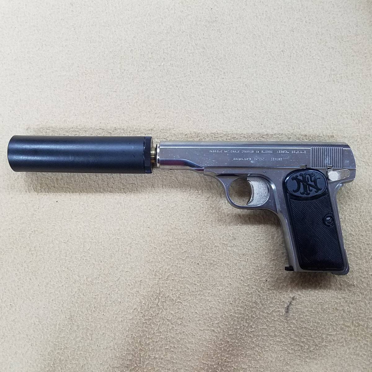 マルシン M1910 ブローニング 固定スライド FN シルバーABS HW 完成品