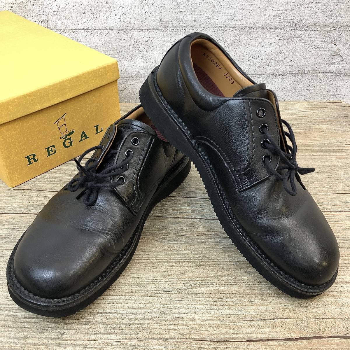 REGAL Walker ビジネスシューズ JJ23 26㎝ プレーントゥ 牛革 ブラック