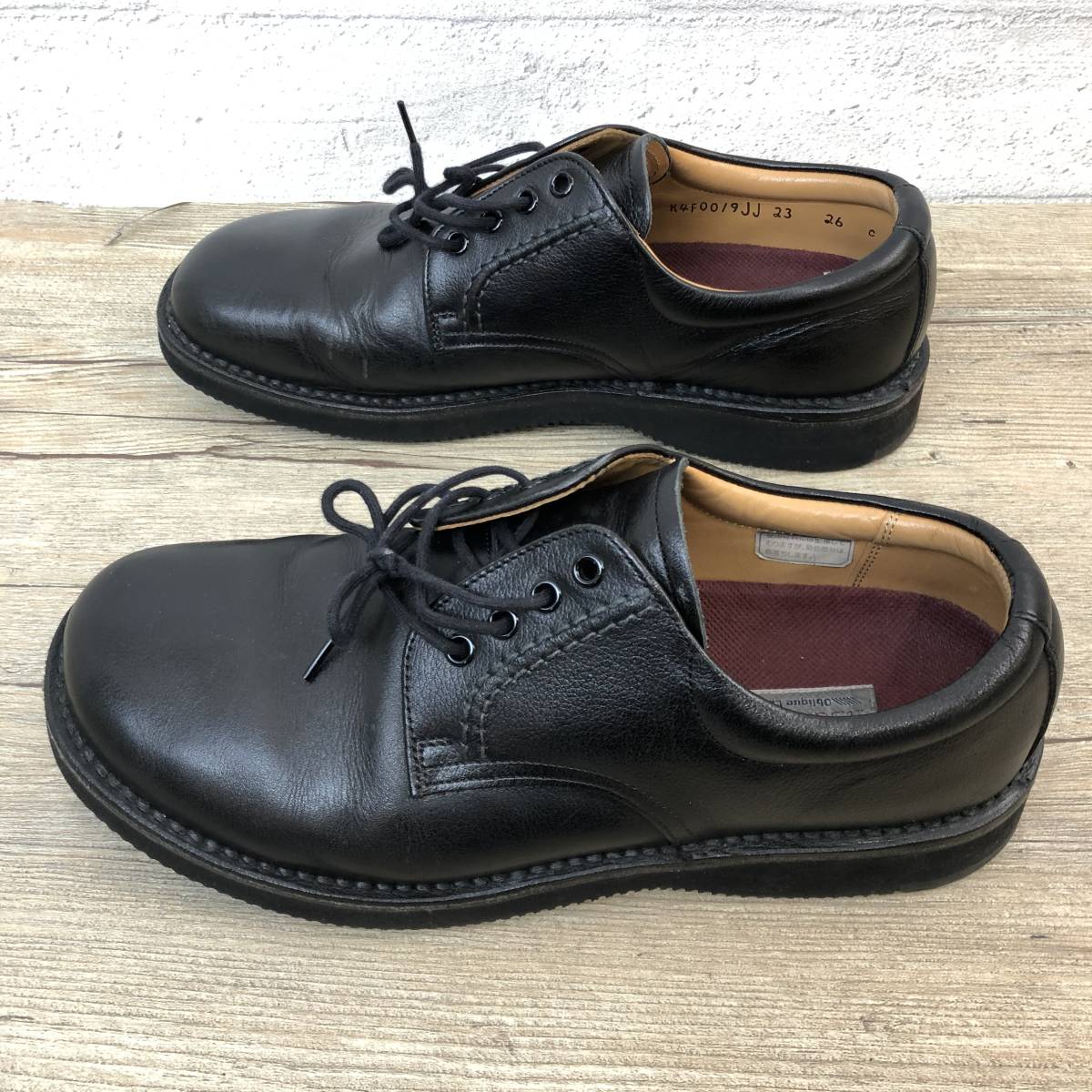 REGAL Walker ビジネスシューズ JJ23 26㎝ プレーントゥ 牛革 ブラック