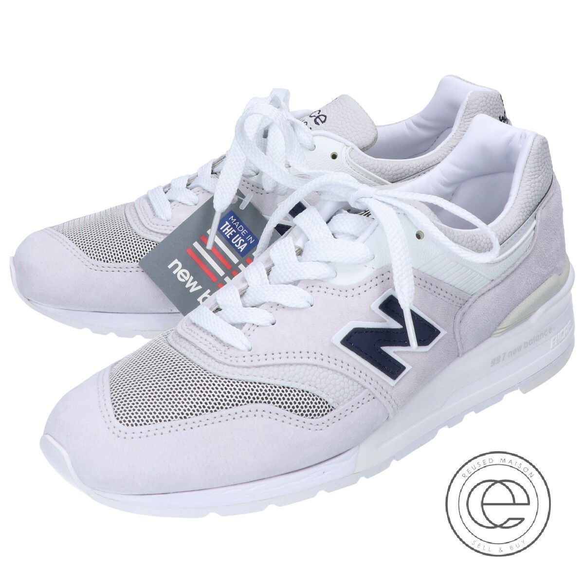 低価，格安 NEW BALANCE ニューバランス M997JOL MADE IN U.S.A. スエードスニーカー シューズ 8D オフホワイト&times;ネイビー メンズ(26.0cm)｜売買されたオークション情報、yahooの商品情報をアーカイブ公開 - オー 26.0cm