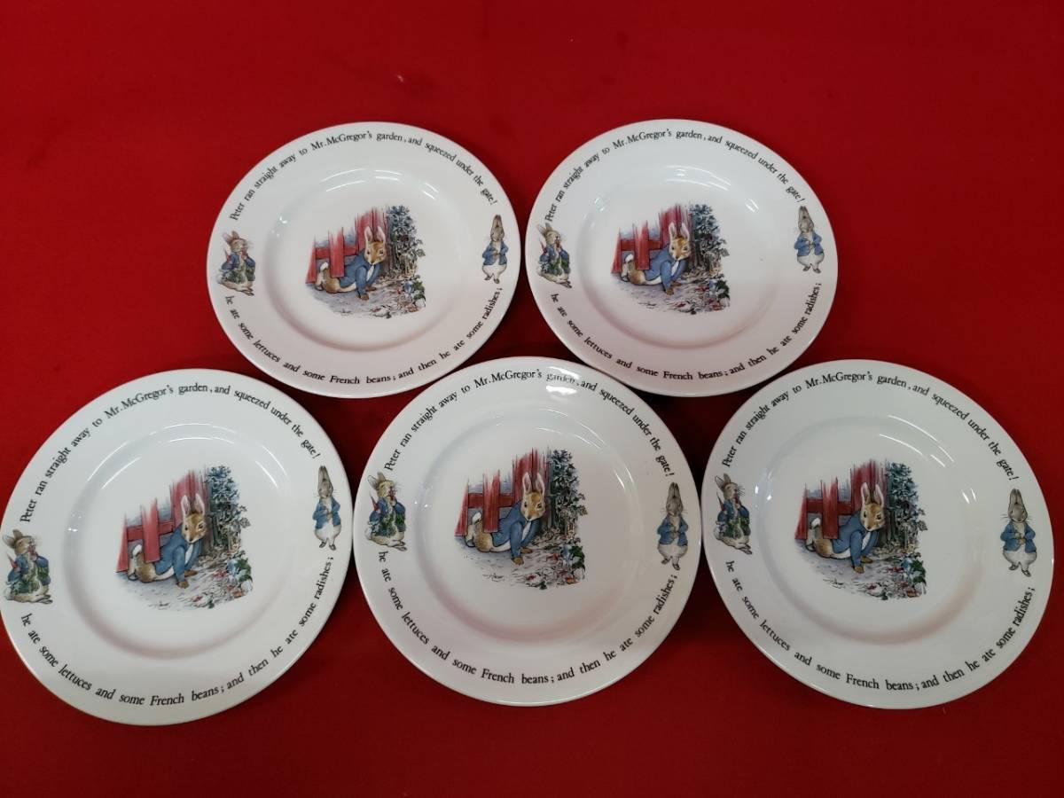 得価，品質保証 D-193⑤: WEDGWOOD/ウェッジウッド/ピーターラビットお皿5枚セット/ケーキ皿/現状品(ウェッジウッド)｜売買されたオークション情報、yahooの商品情報をアーカイブ公開 - オークファン ウェッジウッド