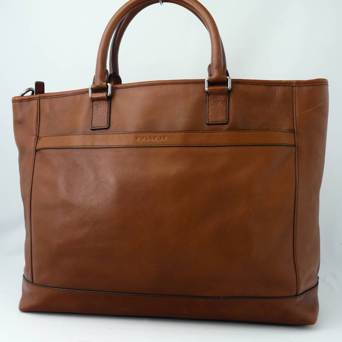 人気セール，最新作 コーチ COACH ハンド トートバッグ ブラウン レザー メンズバッグ 牛革 レザーバッグ 本革 型 秋ファッション(トートバッグ)｜売買されたオークション情報、yahooの商品情報をアーカイブ公開 - かばん、バッグ