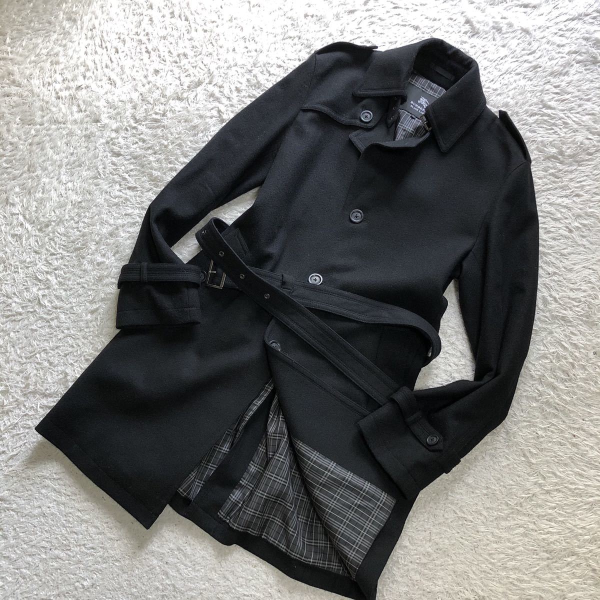 極美品】 バーバリー ブラックレーベル 希少な ラムウール トレンチ 