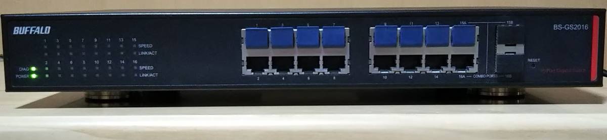 BUFFALO BS-GS2016 オーディオ用 スイッチングハブ バッファロー BS-GS2016/A ネットワークオーディオ向けスイッチング