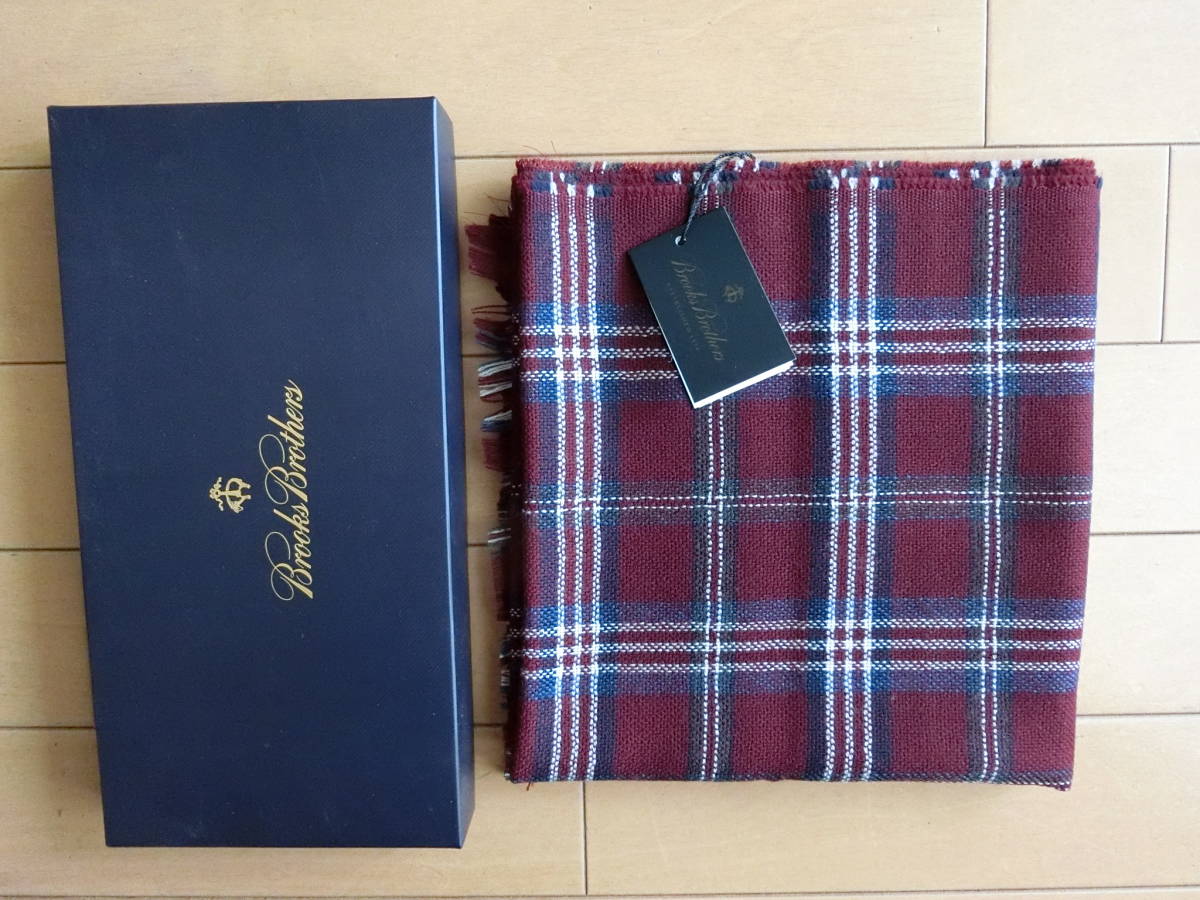 ☆BROOKS BROTHERS ブルックスブラザーズ☆マフラー 赤 チェック柄