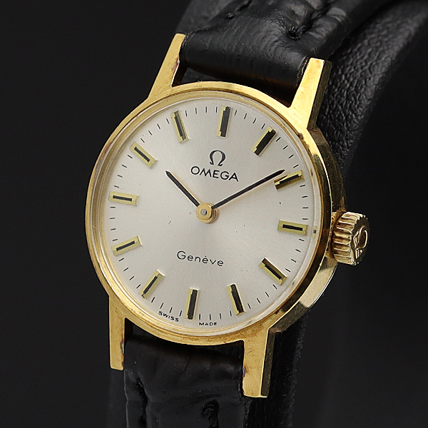 古時計 1円☆アンティーク◎稼働【オメガ/OMEGA】ジュネーブ 手巻き シルバー