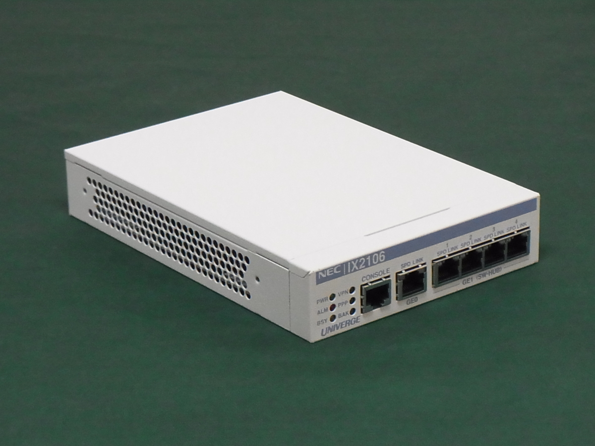 高品質，限定セール 初期化済み NEC IX2106 超小型VPN対応 高速アクセスルータ UNIVERGE 埼玉発送(ルーター)｜売買されたオークション情報、yahooの商品情報をアーカイブ公開 - オークファン ルーター