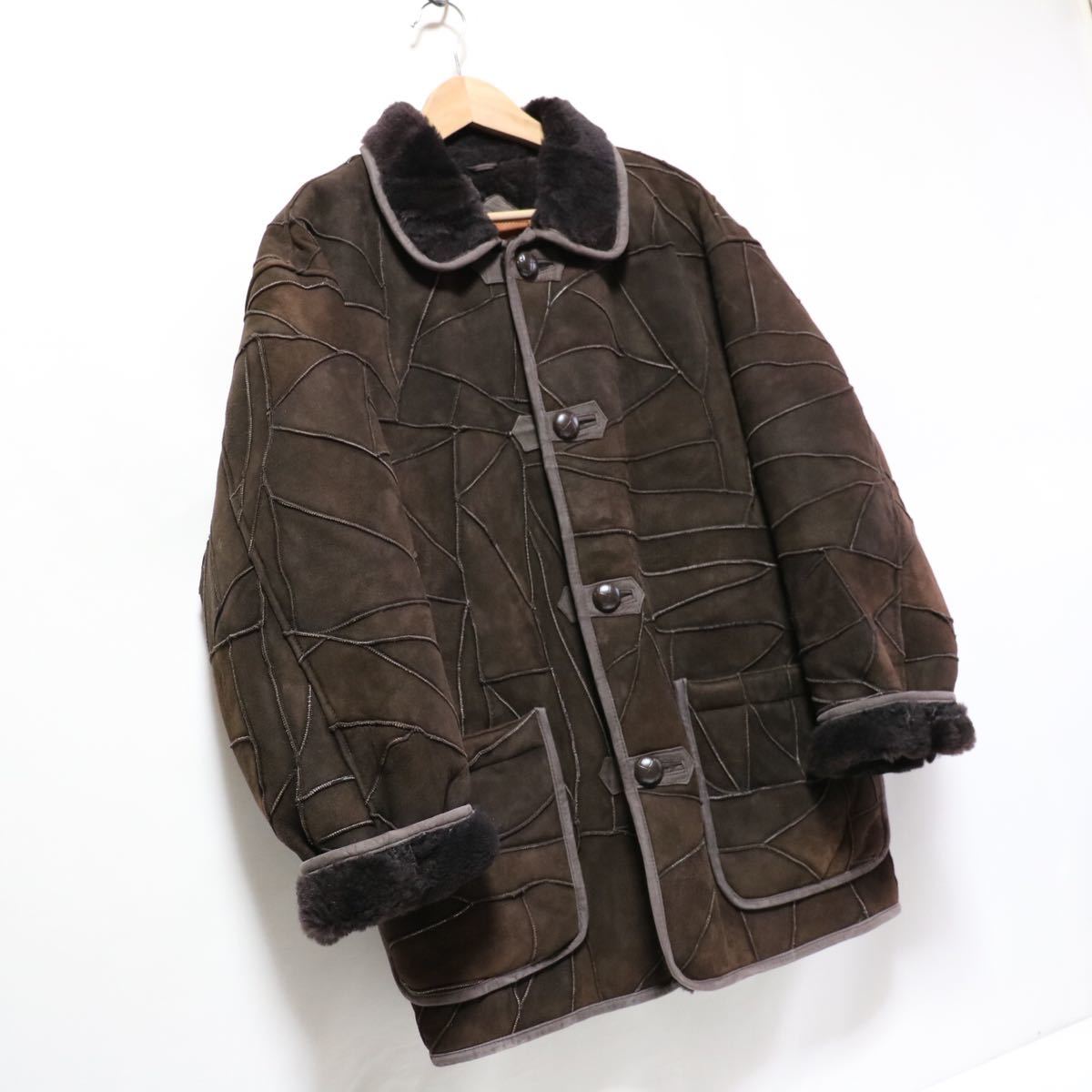 希少】hai sporting gear/羊革 ムートンコート/毛皮/レザージャケット 