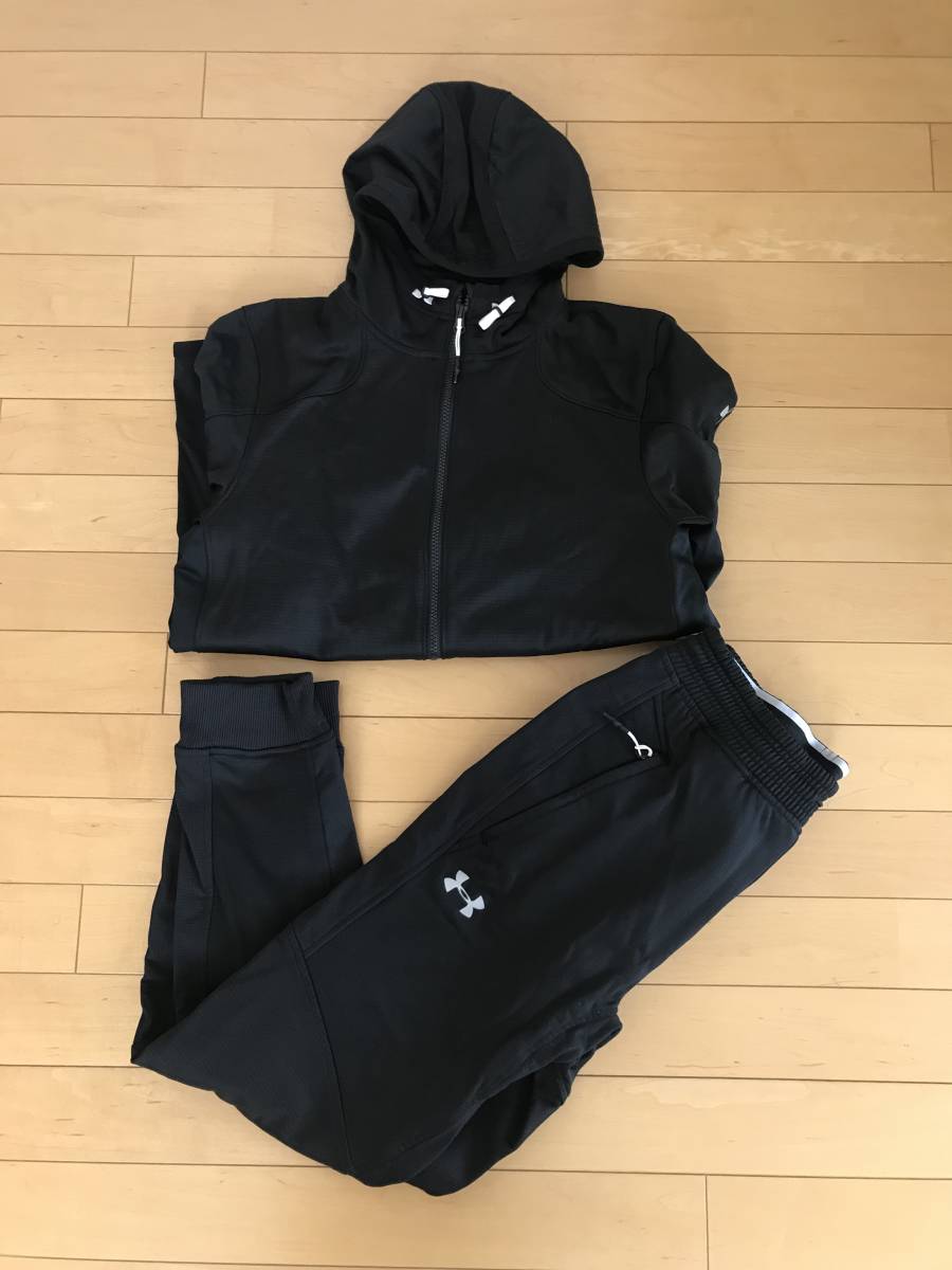 アンダーアーマー セットアップ フルジップフードジャケット＆ロングパンツ　MD_1