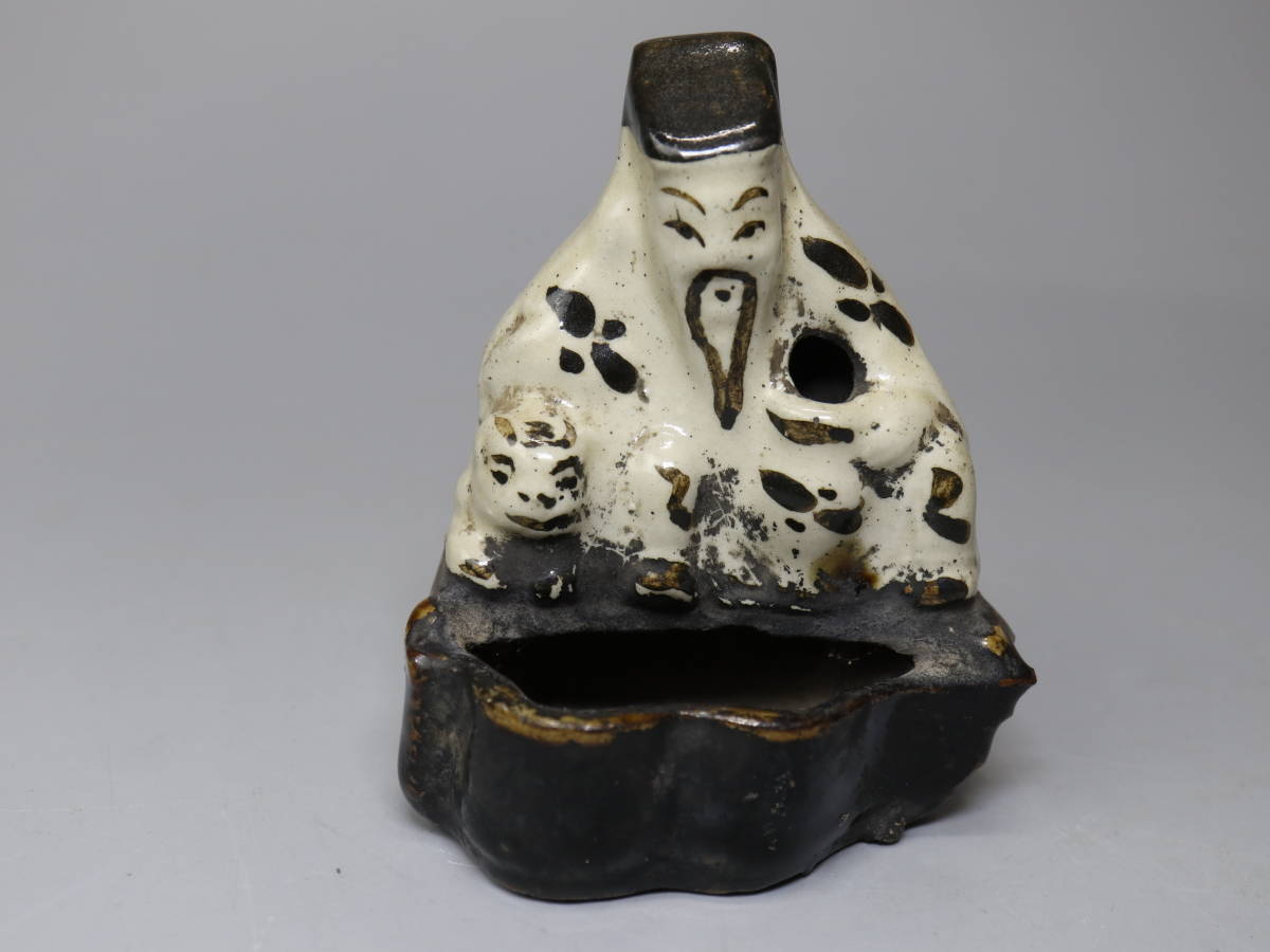 唐物　時代物　磁州窯　人物形　筆洗い　唐物　中国美術　b10114　