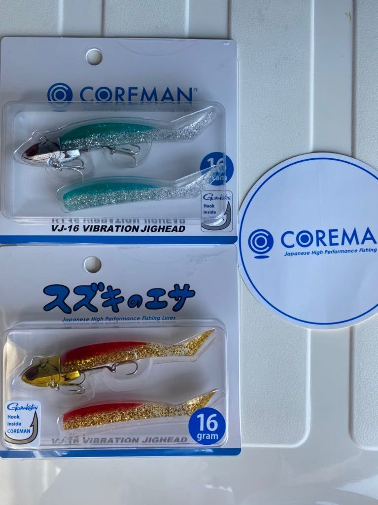 正規品，2026 コアマン VJ-16 VIBRATION JIGHEAD 2個セット アカキン キビナゴイワシ(バイブレーション)｜売買されたオークション情報、yahooの商品情報をアーカイブ公開 - オークファン 海水