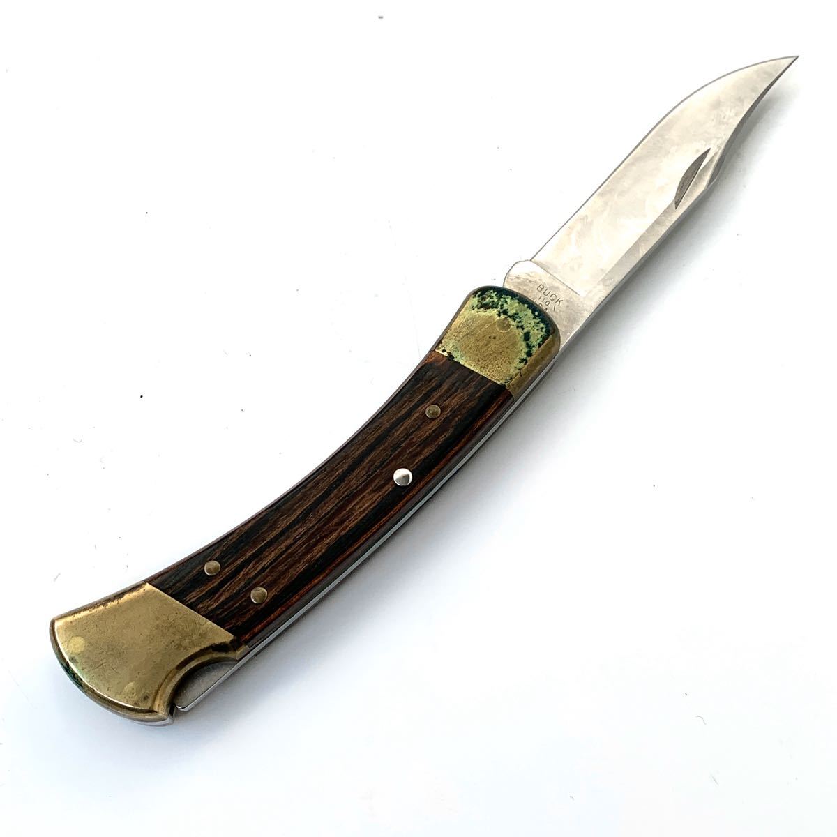 Buck 0 Hunter Sheath - BUCK Leather | Custom Folding Carry フォールディング バックナイフ Knife Horizontal Mountain