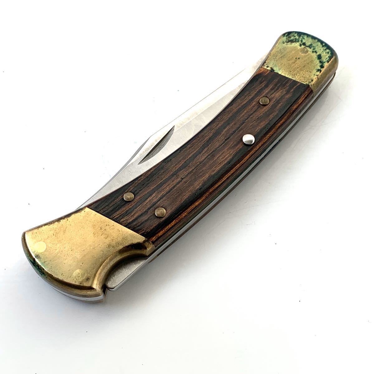 Buck 0 Hunter Sheath - BUCK Leather | Custom Folding Carry フォールディング バックナイフ Knife Horizontal Mountain