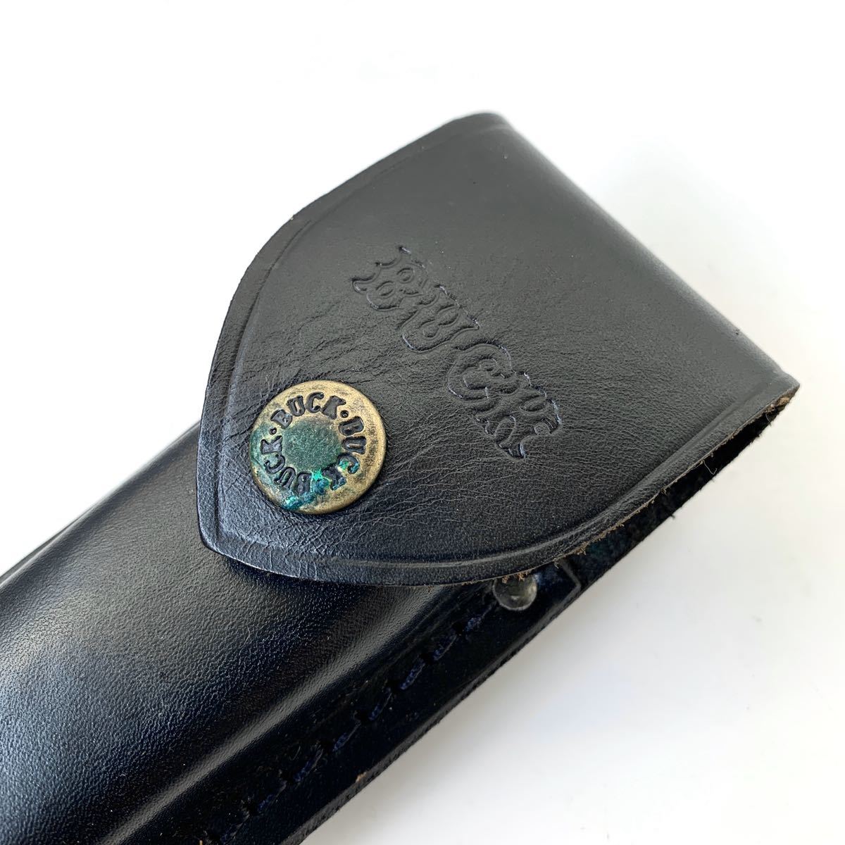 Buck 0 Hunter Sheath - BUCK Leather | Custom Folding Carry フォールディング バックナイフ Knife Horizontal Mountain