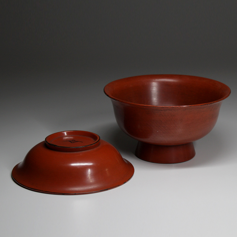 時代 蓋付 e1879B 根来碗 木製 根来塗 | 煮物碗 口径13cm 1客