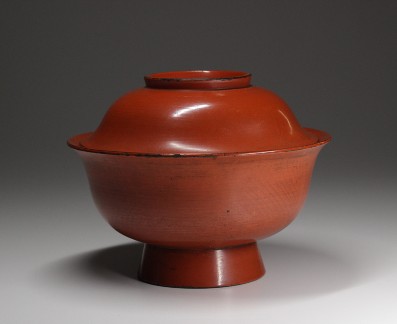 時代 蓋付 e1879B 根来碗 木製 根来塗 | 煮物碗 口径13cm 1客