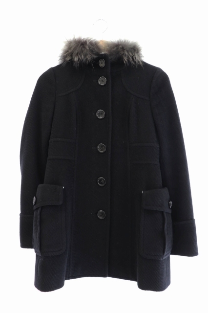 バーバリーブルーレーベル BURBERRY BLUE LABEL アンゴラ混 ファー