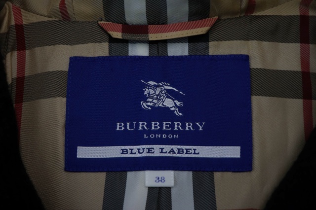 バーバリーブルーレーベル BURBERRY BLUE LABEL アンゴラ混 ファー