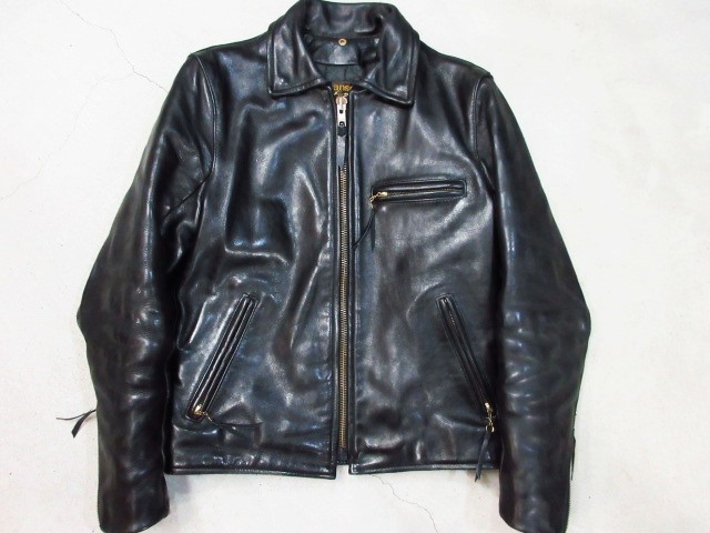 VANSON(バンソン) 9D⁄襟付きシングルライダースジャケット⁄38⁄レザー