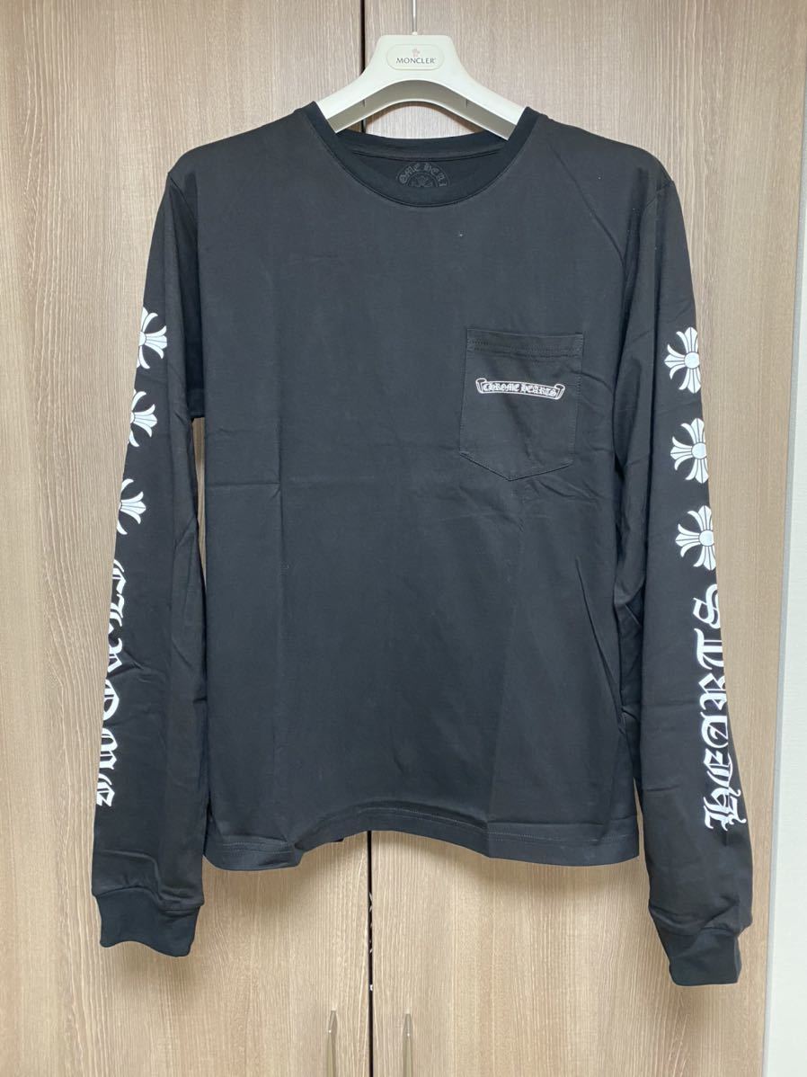 新品同様クロムハーツchromehearts長袖Tシャツ　サイズL ブラック