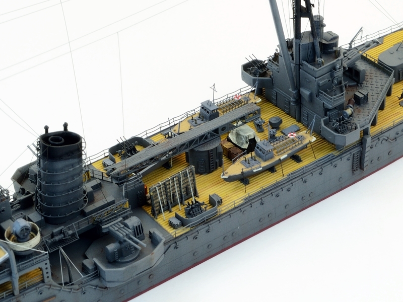 ◇大磯海軍工廠1/700日本海軍軽巡洋艦『鹿島1945』製作完成品◇
