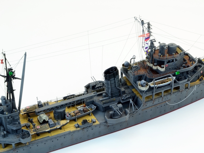 ◇大磯海軍工廠1/700日本海軍軽巡洋艦『鹿島1945』製作完成品◇