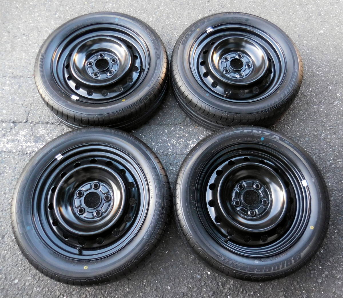 【当時の新車外し】ホンダ CR-Z 純正 ホイール & BS POTENZA RE050A 195/55R16 4本