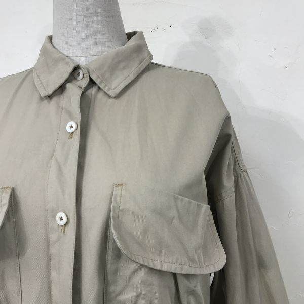 N602 O Maison De Beige メゾンドベージュ シャツワンピース ベージュ リボン付き胸ポケット付き 膝下丈 フレンチトラッド レディース Mサイズ 売買されたオークション情報 Yahooの商品情報をアーカイブ公開 オークファン Aucfan Com