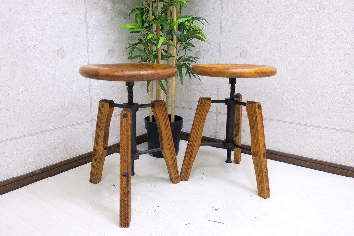 H080 極美品 ACME Furniture /アクメファニチャー IRVIN STOOL/アーヴィン スツール 2脚セット
