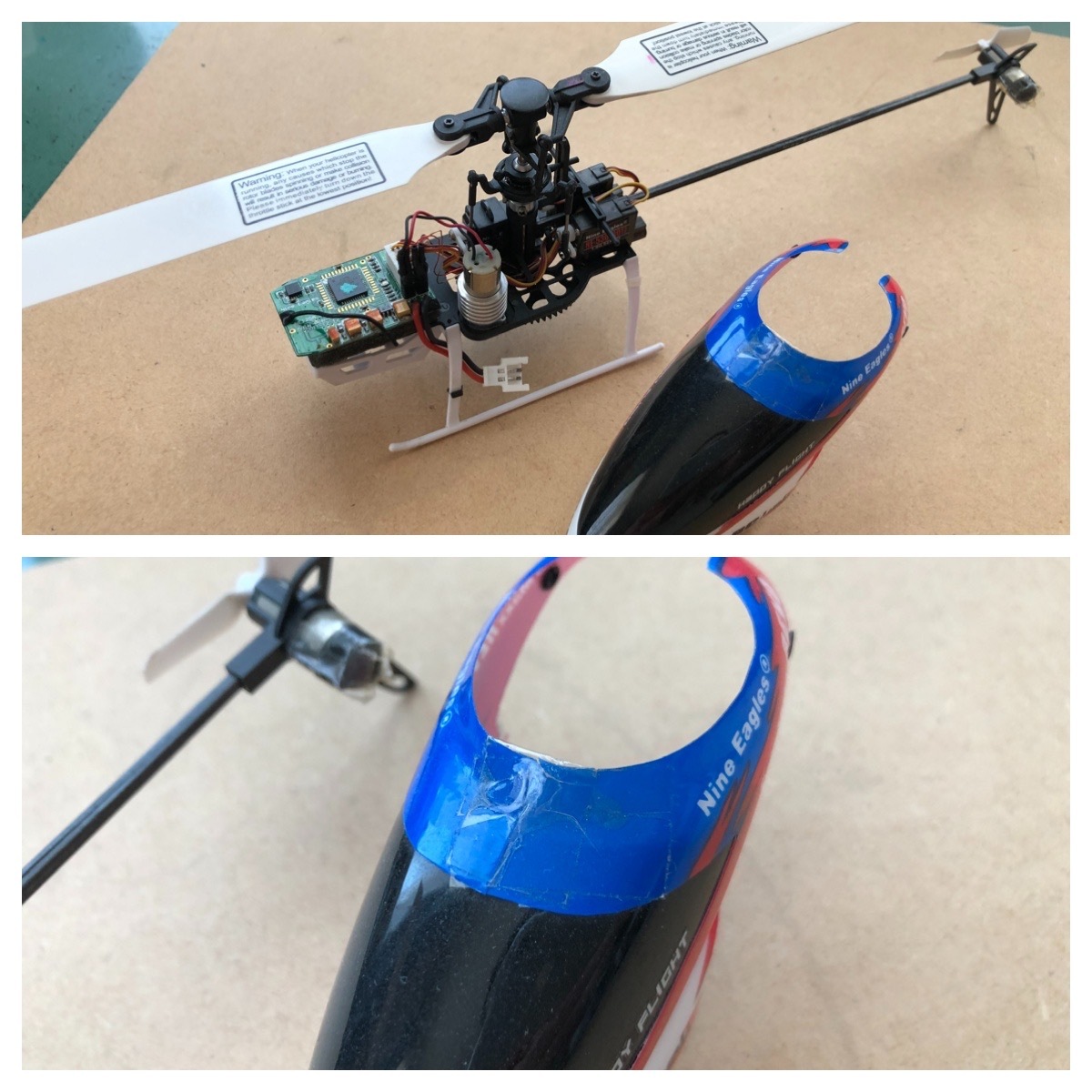 Nine Eaglesソロマックス　ブラシモータープロポ有＆ブラシレスモーター・ジェネラルリンクプロポ無しの２機同時出品ジャンク扱_4