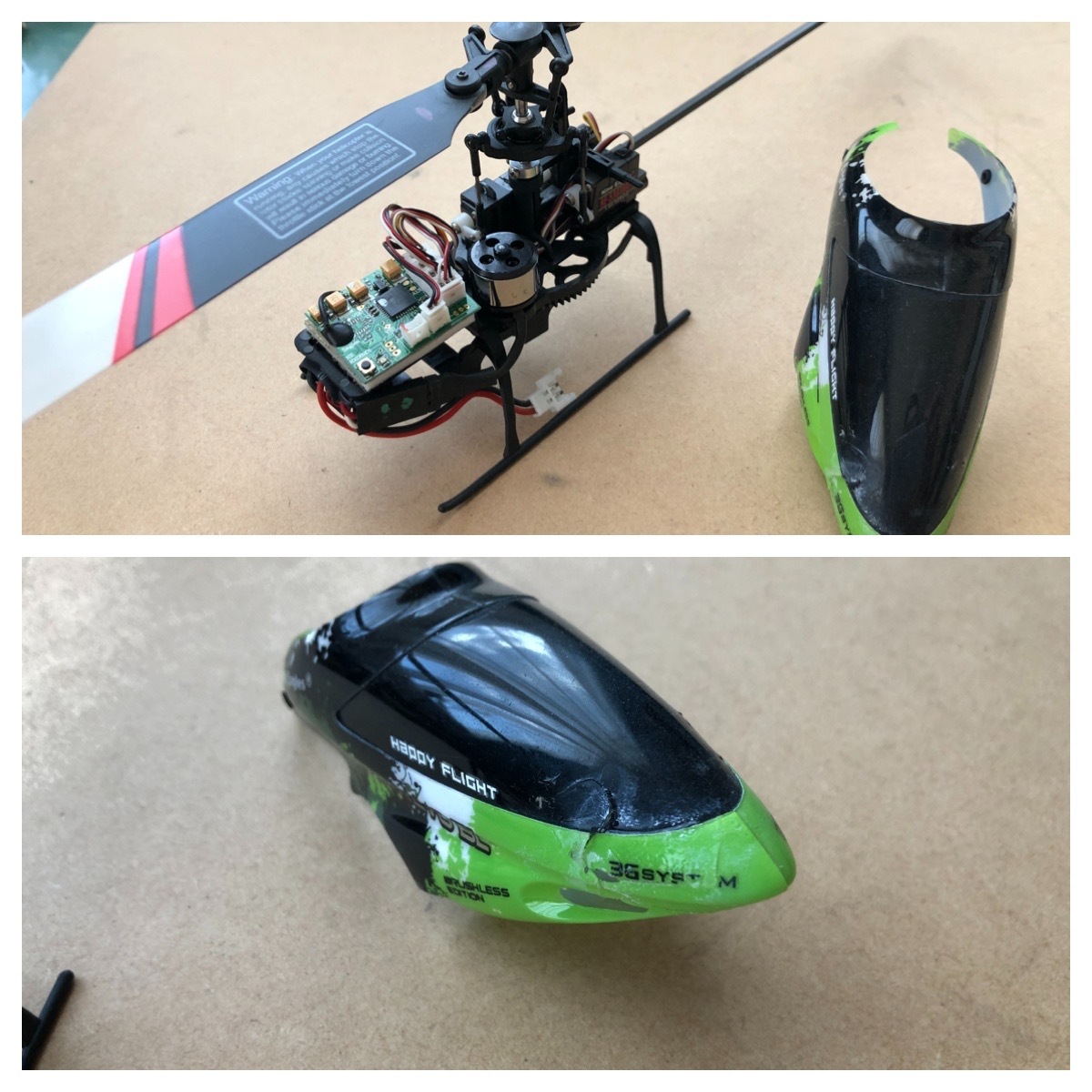 Nine Eaglesソロマックス　ブラシモータープロポ有＆ブラシレスモーター・ジェネラルリンクプロポ無しの２機同時出品ジャンク扱_6