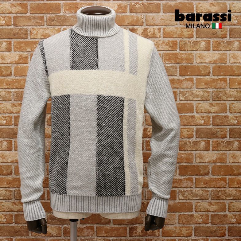  1円/在庫品/barassi MILANO/48 L サイズ/長袖ニット タートルネック 18-19AW カラーブロッキング 日本製 バラシ /グレー/y385/(トレーナー)｜売買されたオークション情報、yahooの商品情報をアーカイブ トレーナー