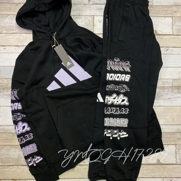 高品質，新品 adidas アディダス プルオーバー フーディ スウェット ビッグロゴ パーカー & ロング パンツ 上下セット F16150 F16153 黒 2XO(上下セット)｜売買されたオークション情報、yahooの商品情報をアー その他