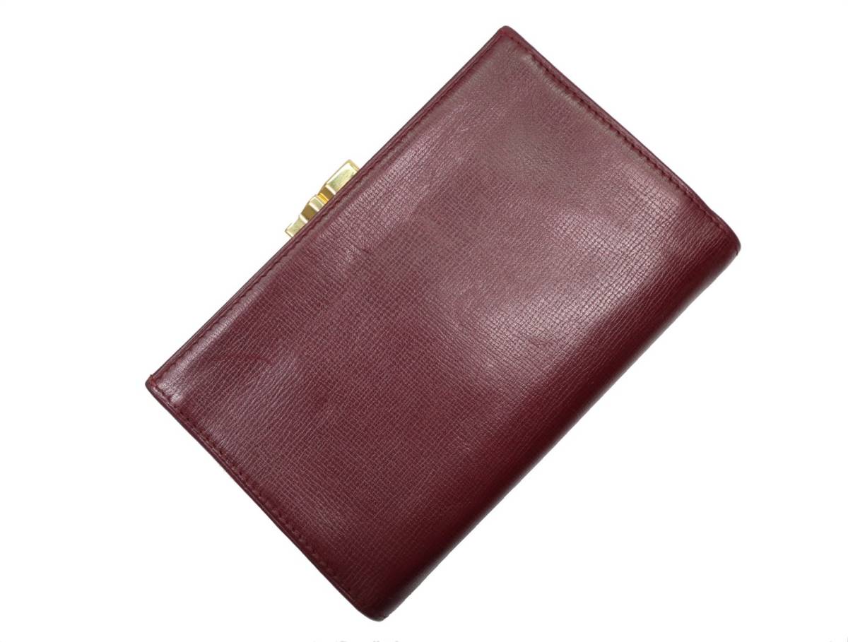 カルティエ レザー マストライン がま口 三つ折り財布 Cartier 