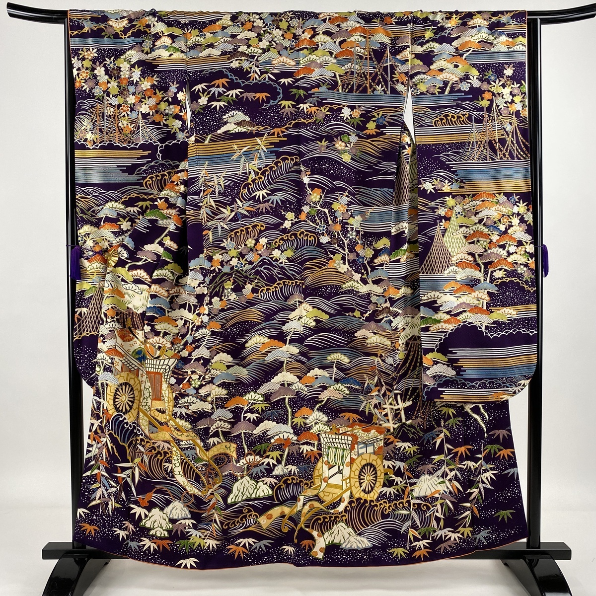 平和屋着物□極上 引き振袖・お引きずり 乱菊 金彩 落款あり 逸品 