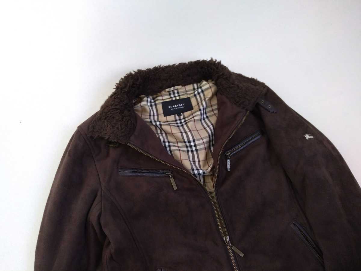 極上の逸品 最高級 BURBERRY BLACK LABEL ノバチェック総柄 スウェード 