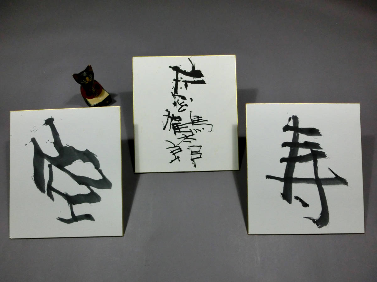 片岡鶴太郎 額縁 3000枚限定 いのち カマキリ 書道 色紙絵 肉筆 直筆