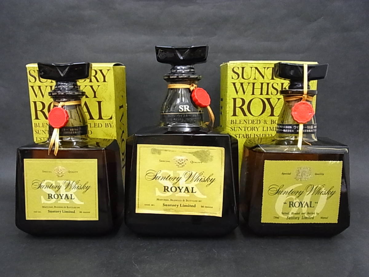  1円 未開栓古酒 サントリーローヤル 3本セット 1000ml 720ml 43% 山崎モルト ウイスキー ジャパニーズ(日本)｜売買されたオークション情報、yahooの商品情報をアーカイブ公開 - オークファン 日本