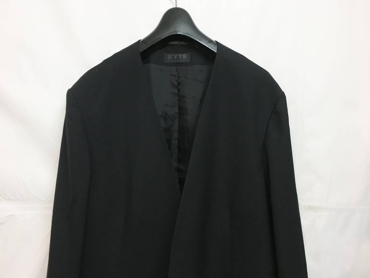 YOHJI YAMAMOTO ヨウジヤマモト S'YTE ノーカラー ロングジャケット 3