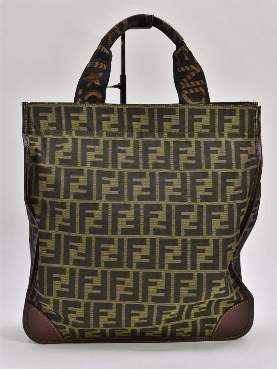 美品✨FENDI フェンディ ズッカ柄 キャンバス トートバッグ FFロゴ 総 