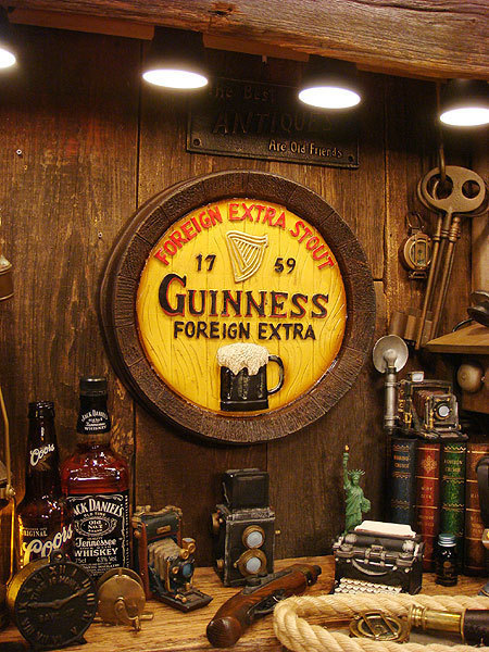 美術品・アンティーク・コレクション ギネス GUINNESS 木製 看板