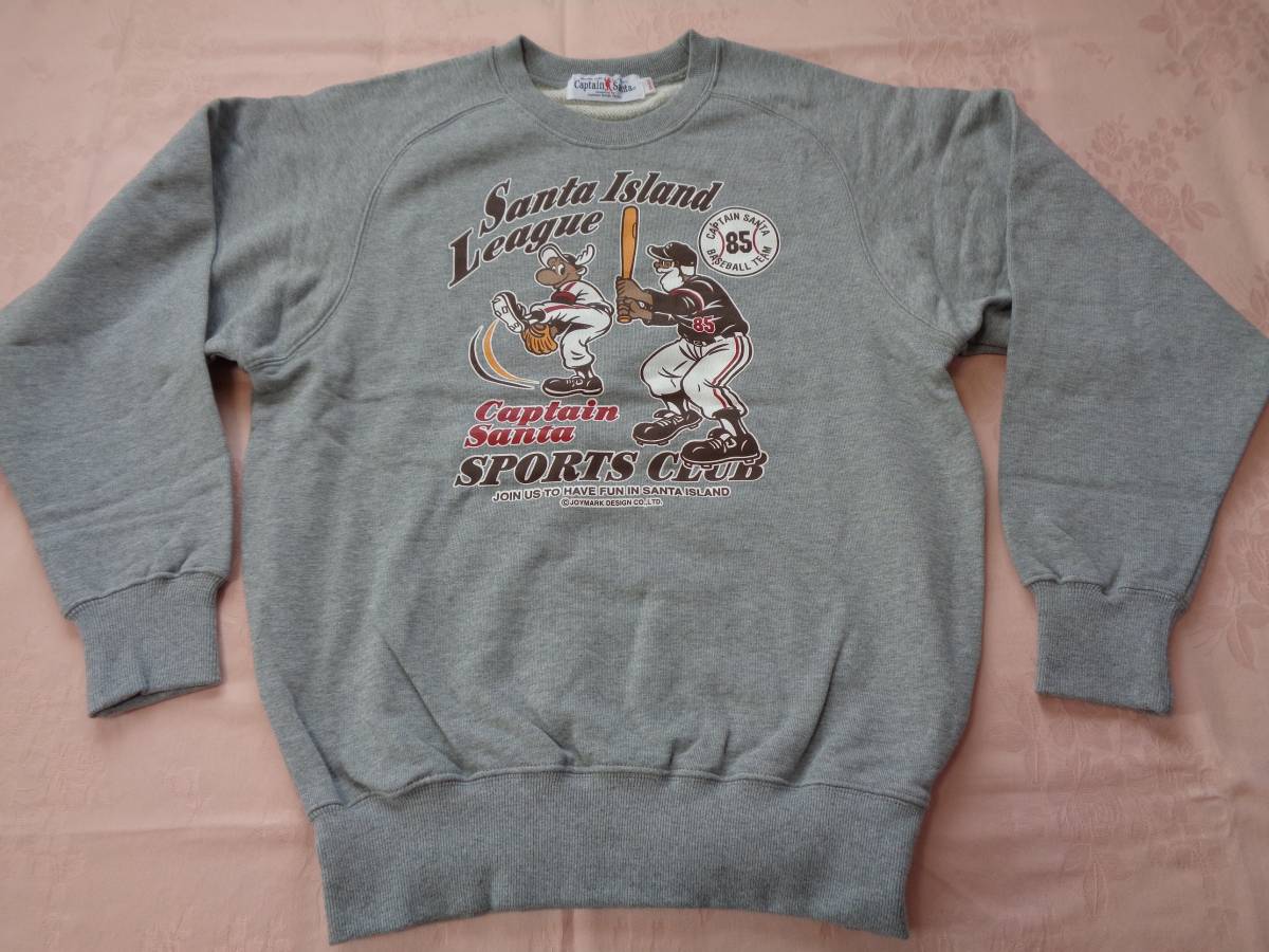  キャプテンサンタ 丸首 長袖トレーナー スモール グレー 野球(男性用)｜売買されたオークション情報、yahooの商品情報をアーカイブ公開 - オークファン 男性用