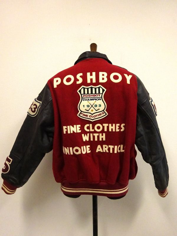 ◇90年代 極希少 POSH BOY ポッシュボーイ スタジャン 袖革 フルデコ