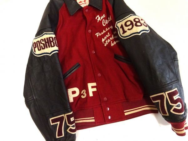 ◇90年代 極希少 POSH BOY ポッシュボーイ スタジャン 袖革 フルデコ