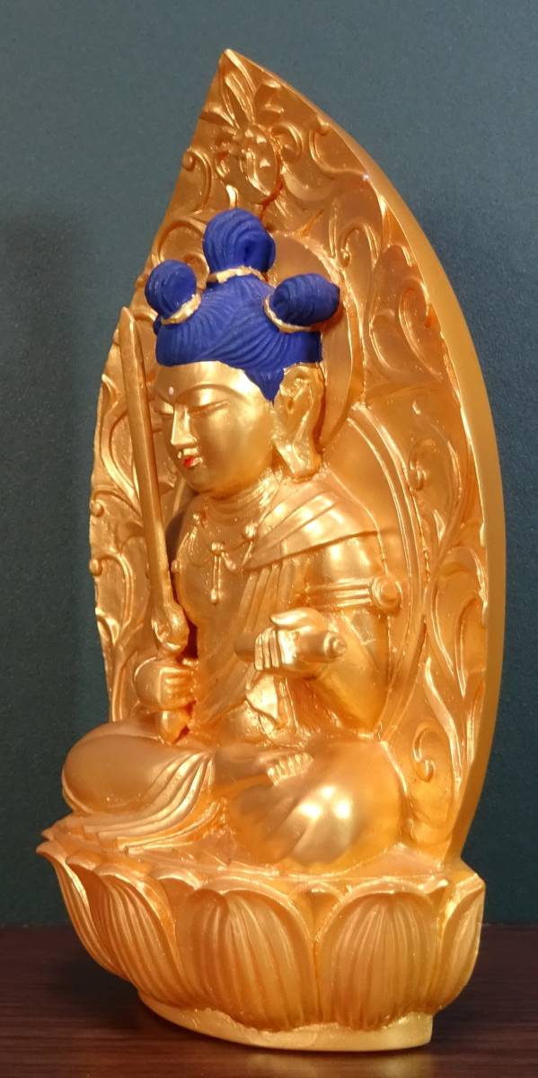 苫小牧バナナ】希少 阿含宗 仏像 文殊菩薩 坐像 阿含宗本山 釈迦山文殊 