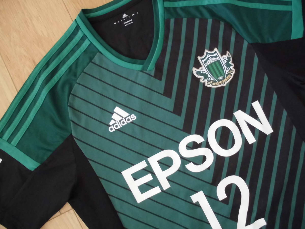  アディダス adidas サッカー Jリーグ 松本山雅 半袖ユニフォーム L グリーン&times;ブラック #12 One Soul(Jリーグ)｜売買されたオークション情報、yahooの商品情報をアーカイブ公開 - オークファン ユニフォーム