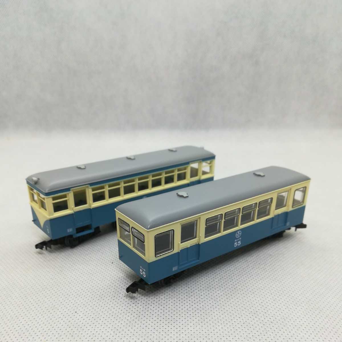 鉄道コレ1/80 ナロー 富井電鉄 猫屋線 キハ1・ホハフ50形旧塗装 2両